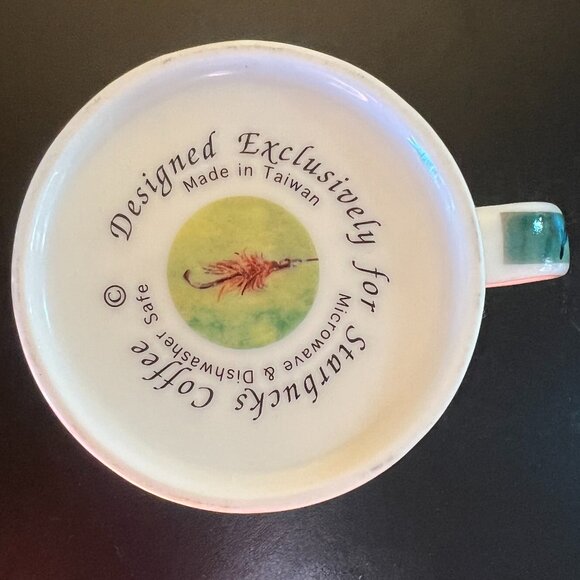 Vintage STARBUCKS Steelhead / Salmon / Rainbow Trout / Fish / Ceramic Coffee Mug - Picture 8 of 9